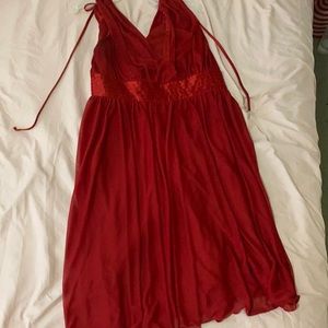 Red party dress